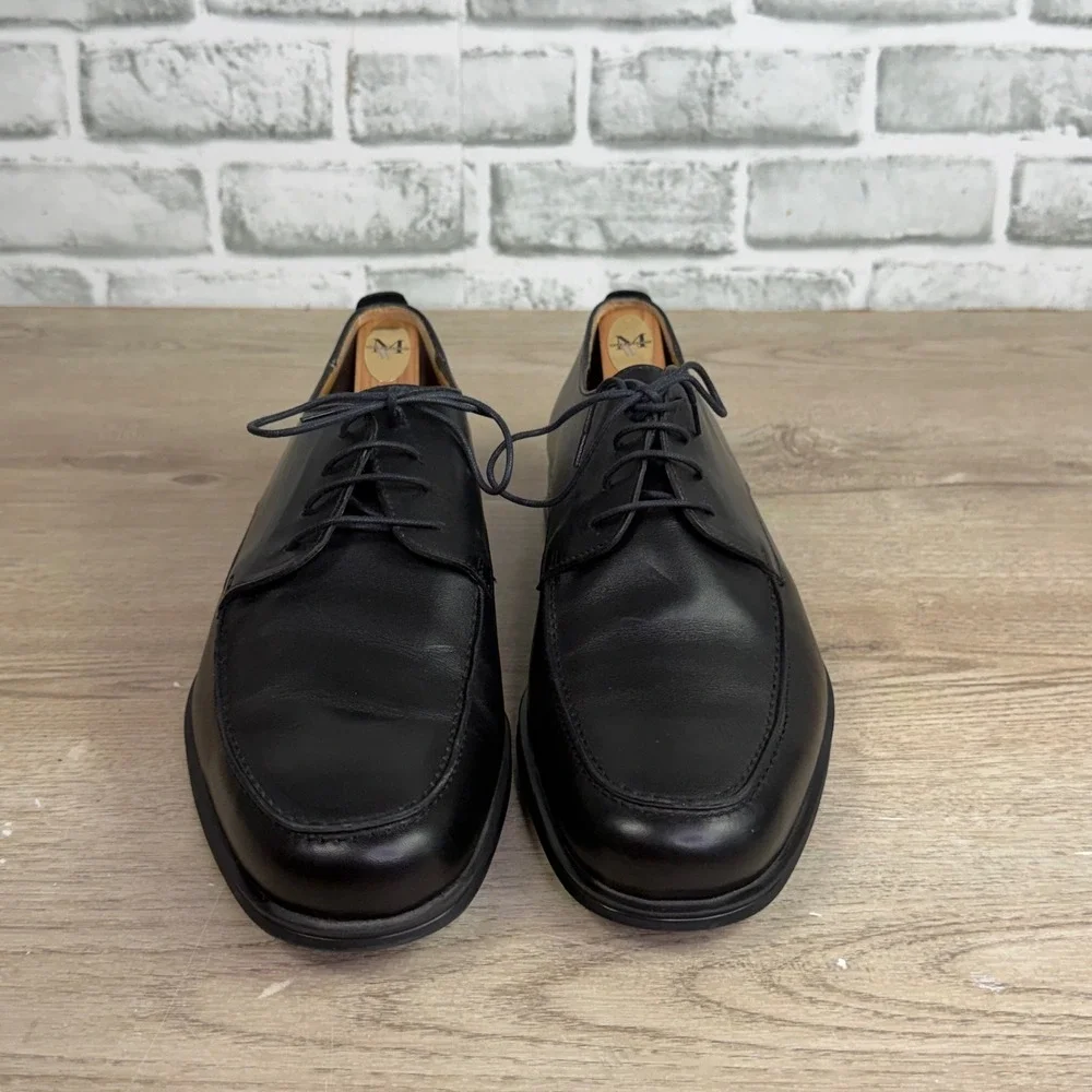 Coach Black Leather Apron Toe Derby Dress Shoes 9D